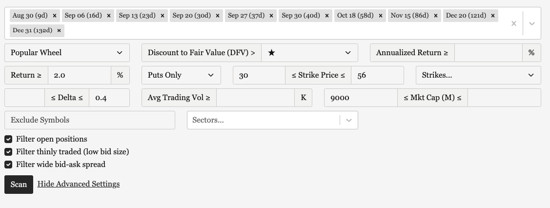 option wheel strategy screener