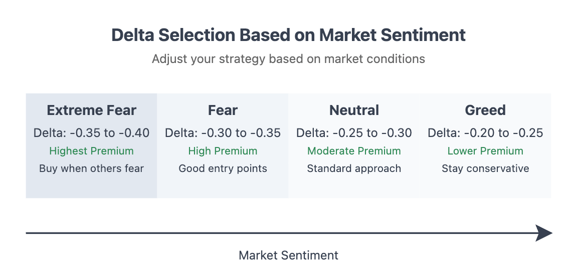 Delta Selection Based on Market Sentiment